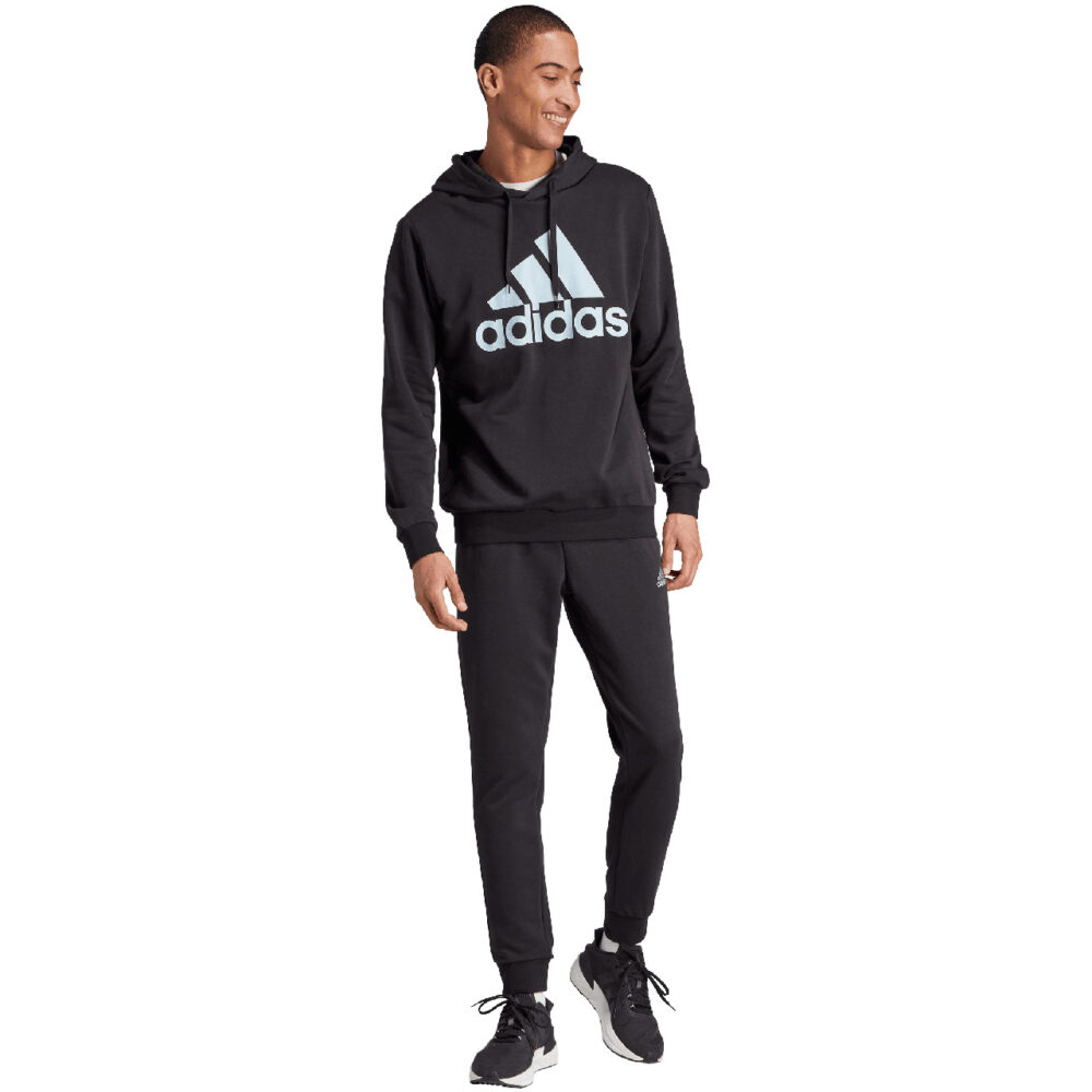Dres męski adidas Big Logo Terry Track Suit czarny IJ8555