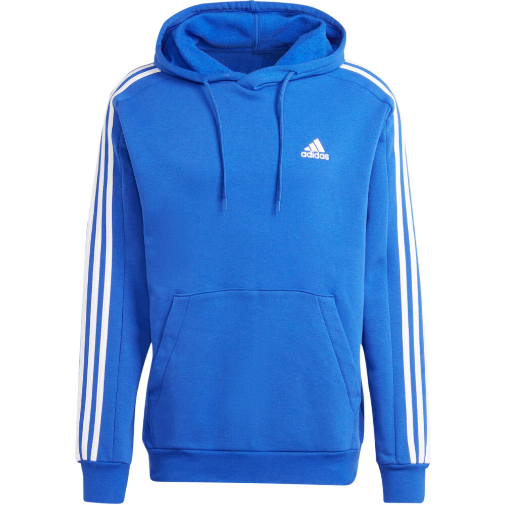 Bluza męska adidas Essentials Fleece 3-Stripes Hoodie niebieska IJ8934