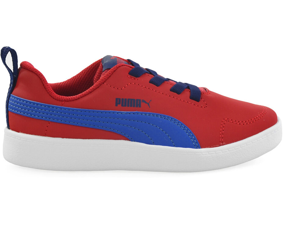 Buty dla dzieci Puma Courtflex PS czerwono-niebieskie 362650 06