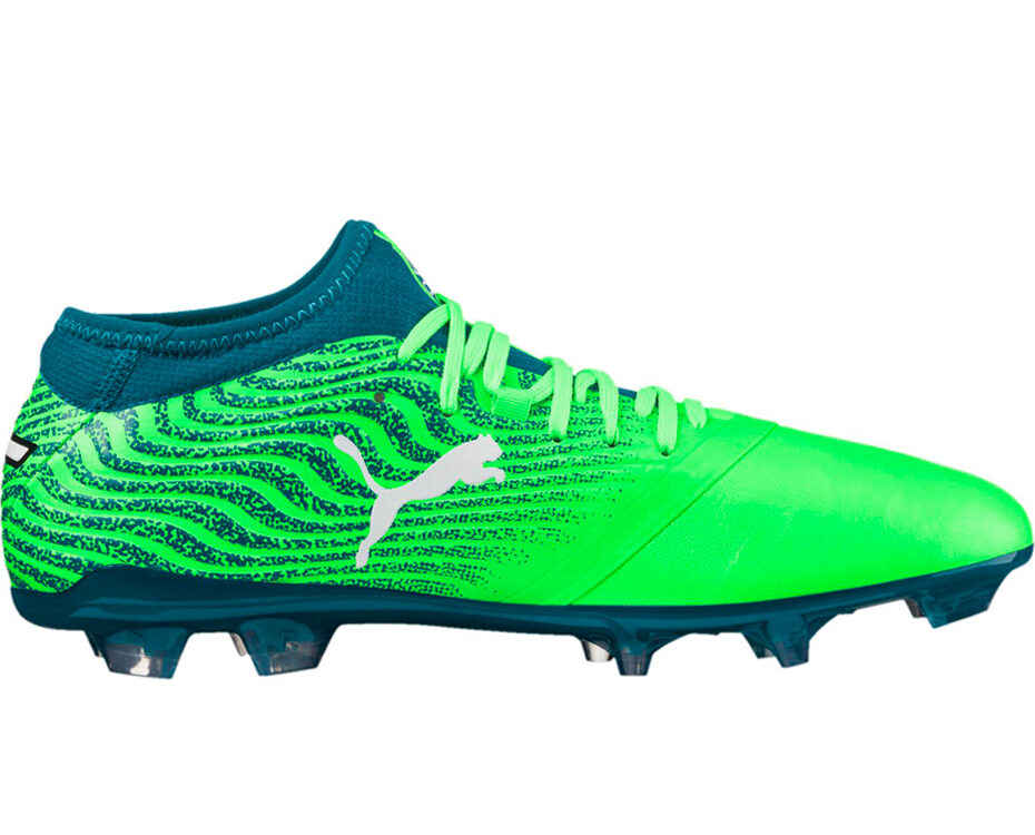 Buty piłkarskie Puma ONE 18.2 FG Green Gecko-Puma White 104533 04