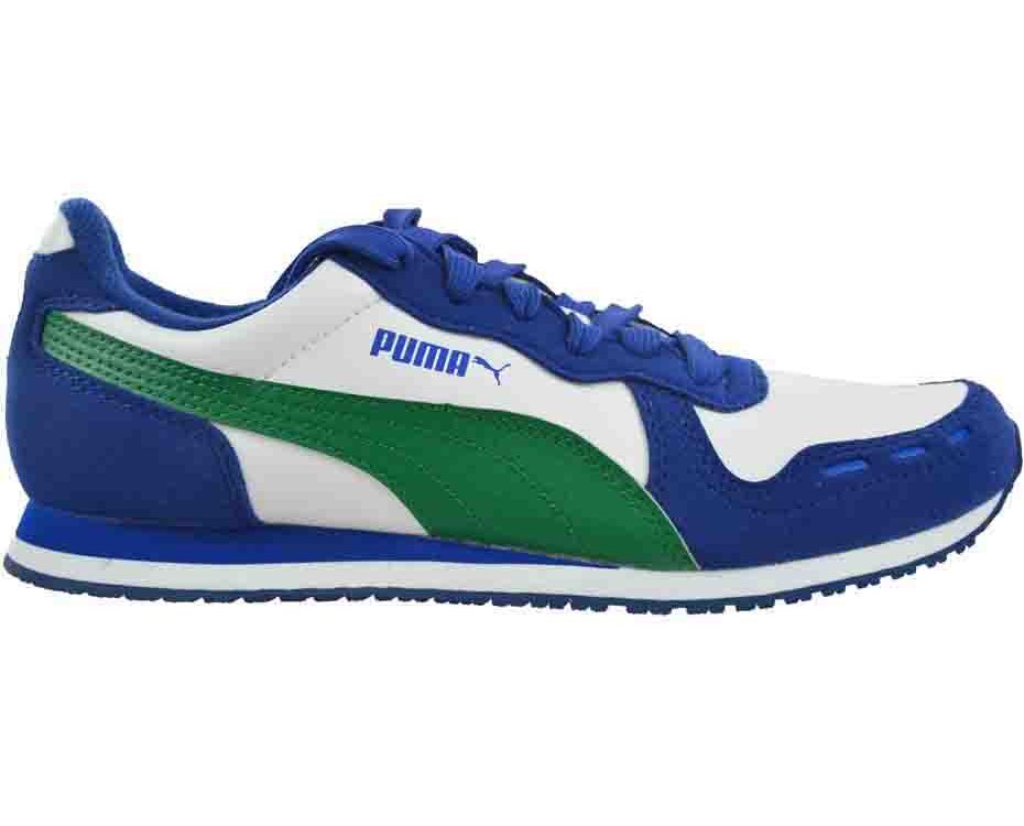 Buty dla dzieci Puma Cabacana Racer SL JR biało niebieskie 351979 51