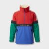 Kurtka męska adidas Anorak Colorblock Windbreaker czerwono-zielona DW4000