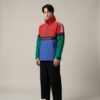 Kurtka męska adidas Anorak Colorblock Windbreaker czerwono-zielona DW4000