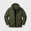 Kurtka męska adidas Utilitas Hooded Jacket oliwkowo-czarna GT1691