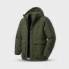Kurtka męska adidas Utilitas Hooded Jacket oliwkowo-czarna GT1691