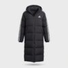 Kurtka unisex adidas 3-Stripes Insulated Long Down Coat Black White czarno-biała H20760