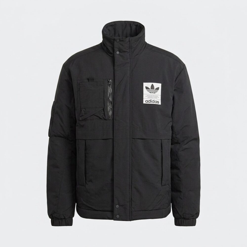 Kurtka męska adidas Trefoil Essentials Padded Jacket Black White czarna H66011