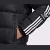 Kurtka męska adidas 3-Stripes Long Down Puffer czarno-biała HI4658