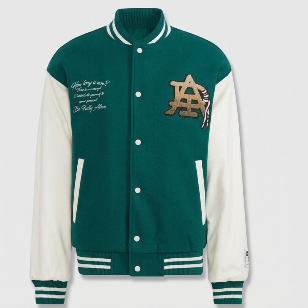 Kurtka męska adidas Varsity MC Green White zielono-biała HZ7093