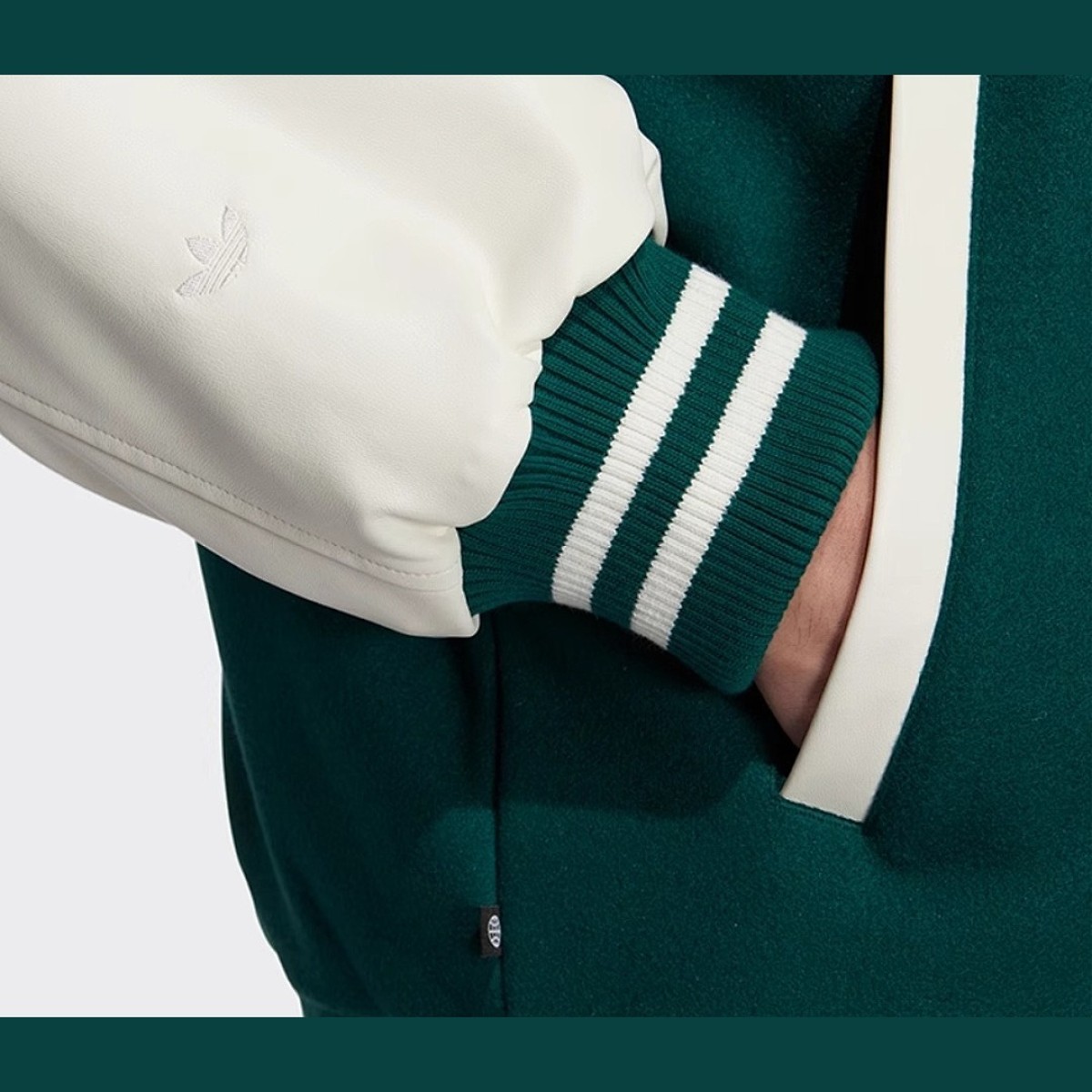 Kurtka męska adidas Varsity MC Green White zielono-biała HZ7093