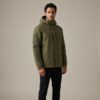 Kurtka męska adidas 3-Stripes Hooded Jacket Olive Green Black khaki-zielona IP2535