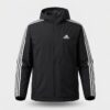Kurtka męska adidas 3-Stripes Hooded Insulated czarno-biała IP2537