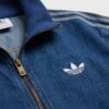 Kurtka męska adidas Firebird Track Top Denim Blue niebiesko-granatowa KD1517