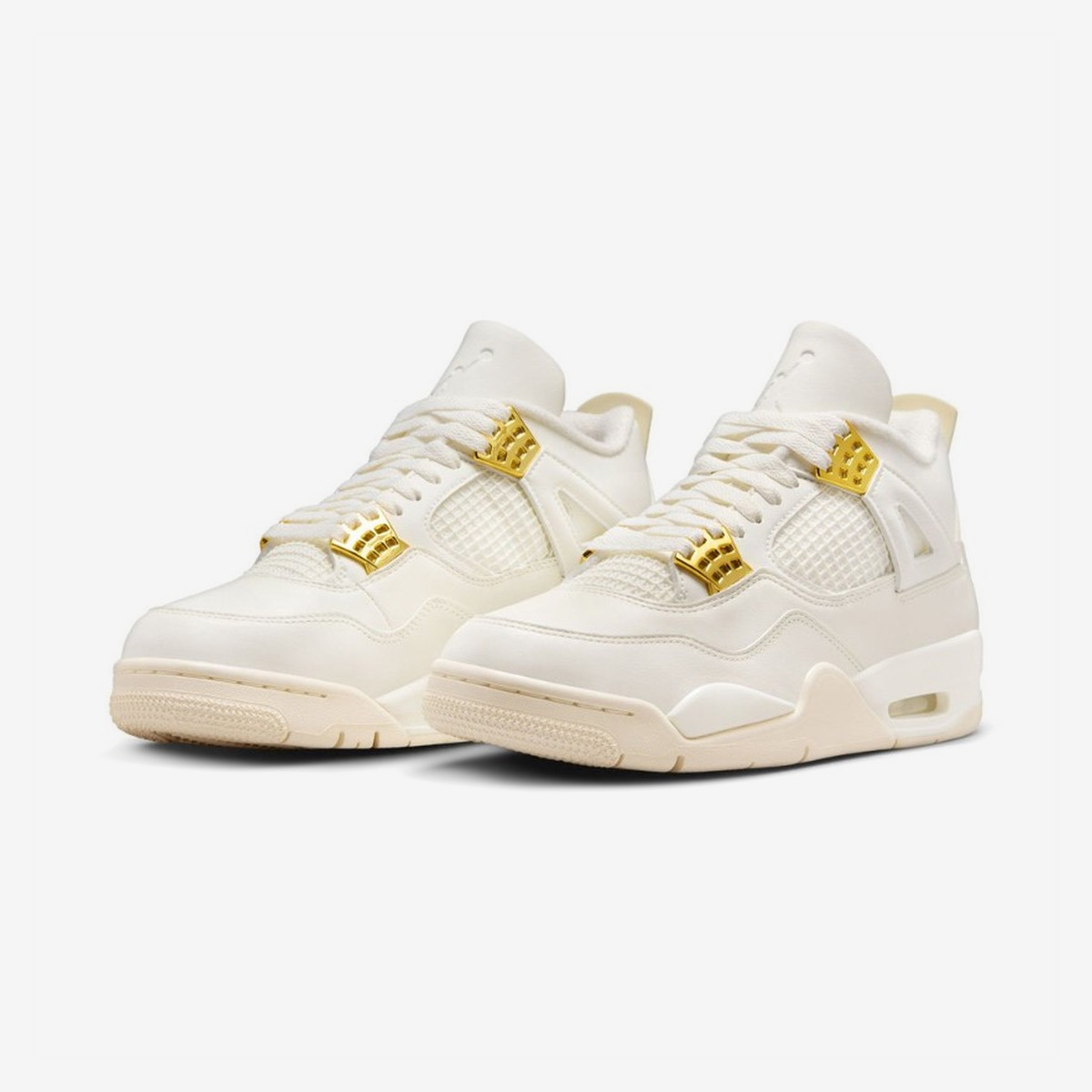 Buty Air Jordan 4 Retro Biały, złoty "Metallic Gold" AQ9129-170