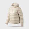 Kurtka damska Nike Sportswear Hooded Down Puffer kremowo-beżowa CU5095-140