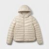 Kurtka damska Nike Sportswear Hooded Down Puffer kremowo-beżowa CU5095-140