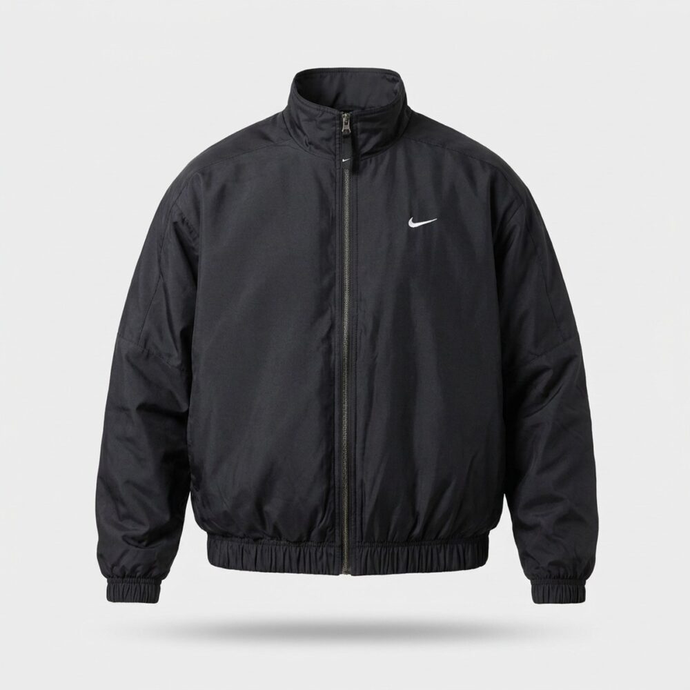 Kurtka męska Nike Solo Swoosh Satin Bomber czarna DN1267-010