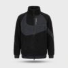 Kurtka unisex Nike Swoosh Fleece 2-Way Reversible Sherpa czarno-grafitowa FB1910-010