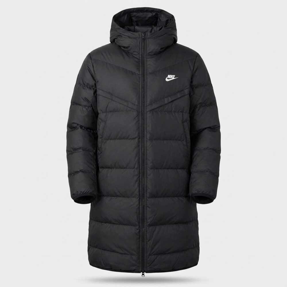 Kurtka męska Nike Sportswear Windrunner Down-Fill Hooded Parka Black White czarna FB8180-010