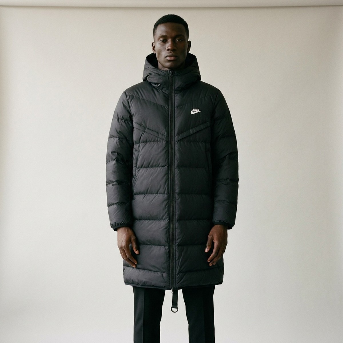 Kurtka męska Nike Sportswear Windrunner Down-Fill Hooded Parka Black White czarna FB8180-010