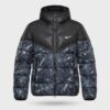 Kurtka męska Nike Storm-FIT Windrunner Hooded Puffer Jacket Black Galaxy Print czarno-grafitowa HQ4184-010