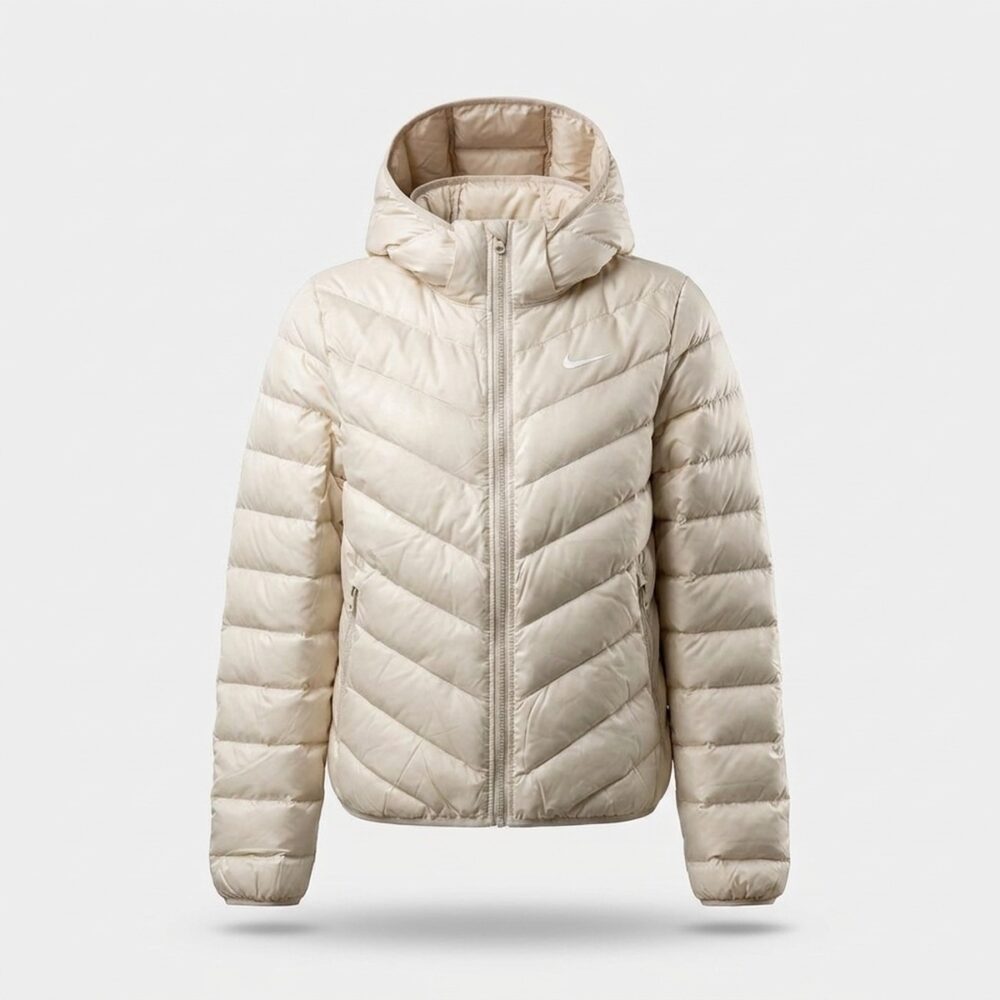 Kurtka damska Nike Sportswear Windrunner Down-Fill kremowo-beżowa HV5106-072
