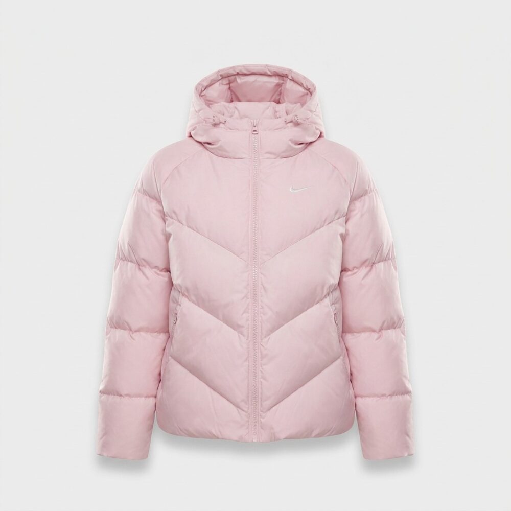 Kurtka damska Nike Sportswear Windpuffer Storm-FIT Loose Hooded Down Jacket Pink Foam różowa HV5236-667