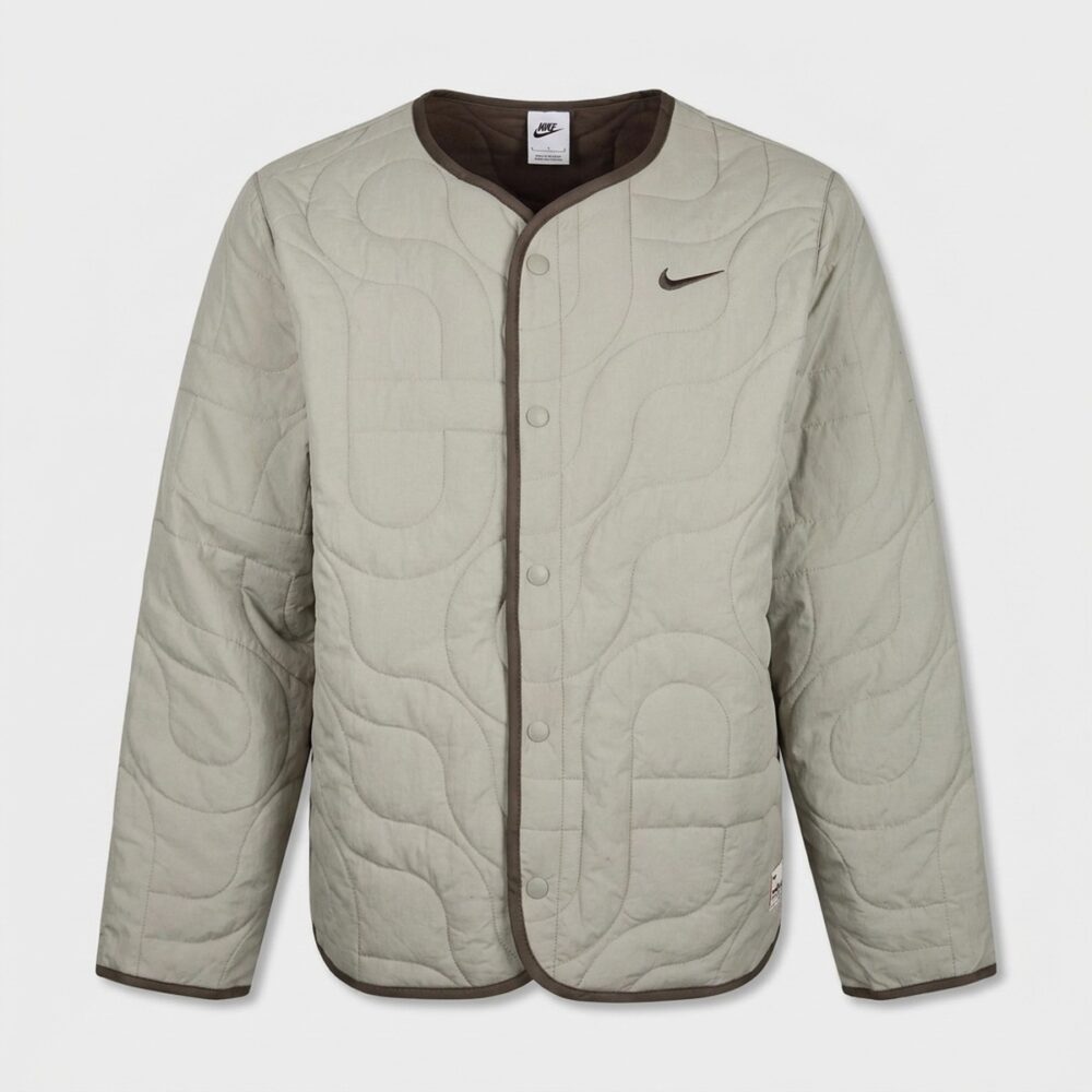 Kurtka męska Nike Sportswear CNY Snake Year Woven Quilted Liner Jacket beżowo-brązowa HV8204-370